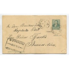 ARGENTINA ENTERO POSTAL GJ TAR-14 TARJETA CON MATASELLO COLONIA CRESPO ENTRE RIOS